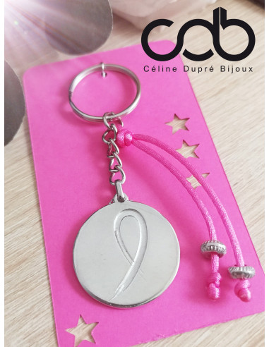 Porte clés octobre rose