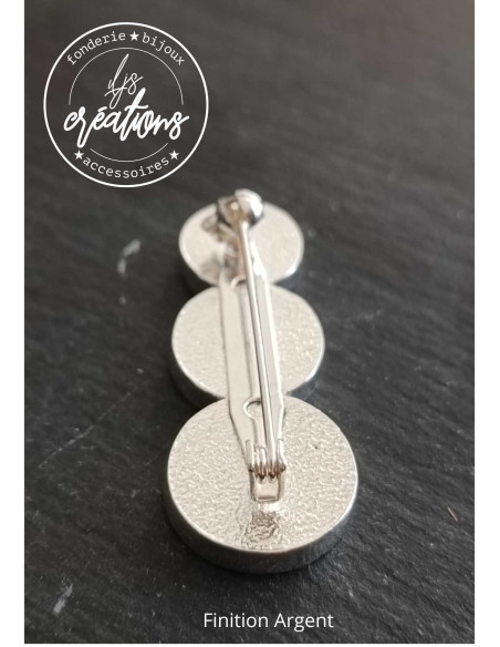 Base pour broche multi-cuvettes GM 17x43mm - finition au choix - anneau lisse TM