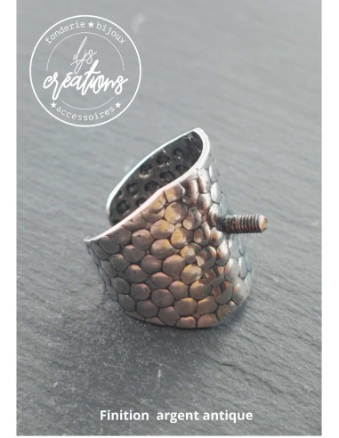 Base pour Bague anneau chevalière style guépard...