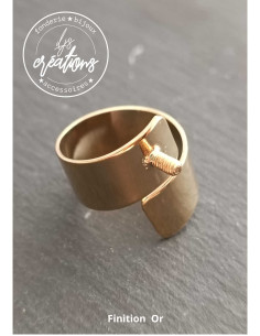 Base pour Bague anneau double 10mm - TM (55) - avec vis...