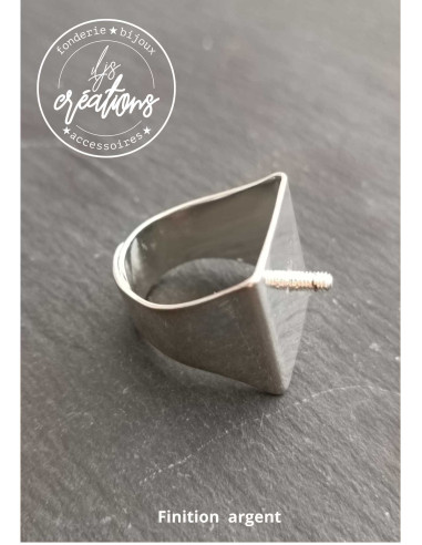 Base pour Bague anneau chevalière rectangle...