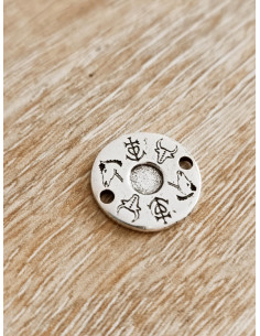 Bracelet Croix de Camargue - rond ø16mm - cordon réglable