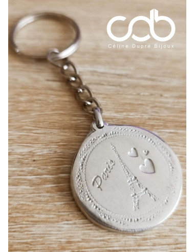 Porte clés étain Paris