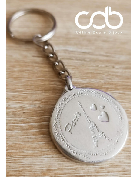 Porte clés étain Paris