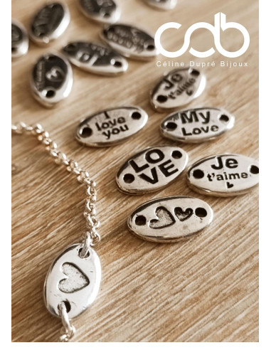 Bracelet Coeur - 8x14mm - avec chaine
