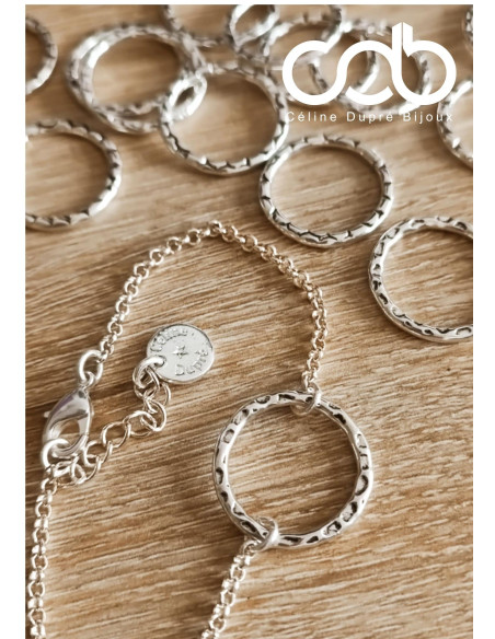 Bracelet Anneau - ø20mm - avec chaine