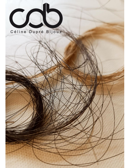 Bague commémorative (crin de cheval, poils d'animaux, cheveux, cendres..) - Ovale long 10x40mm TM (56)