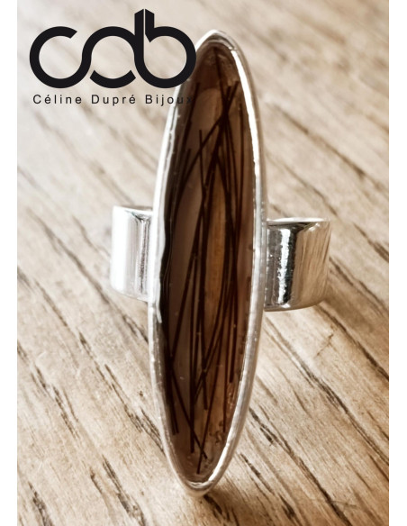 Bague ovale long
