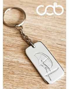 Porte clés Wingfoileuse rectangle