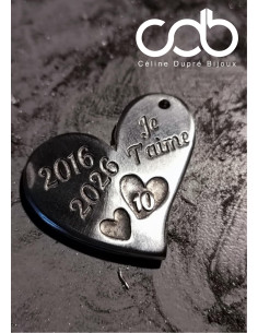 Médaille coeur 30x35mm