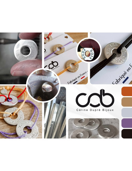 Bracelet réglable avec Anneau en étain - 2026 - ø23mm