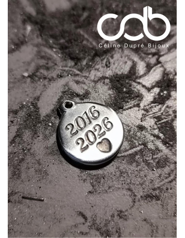 Porte clés en étain 2016/2026 - 2 médailles -...