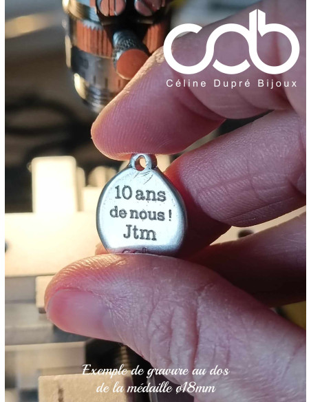 Porte clés en étain 2026 - 1 médaille ø18mm