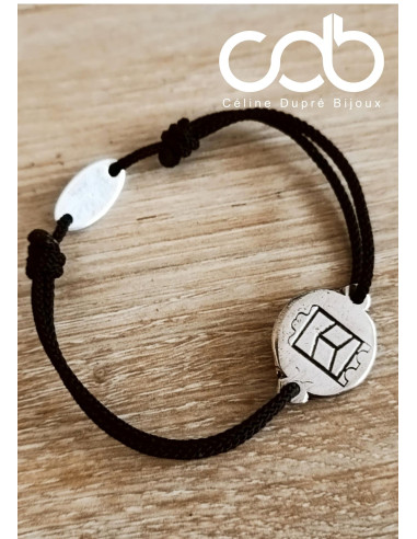 Bracelet avec médaille ø16mm horizontale