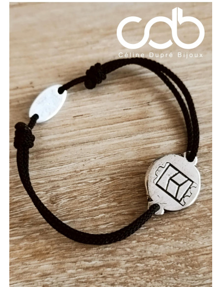 Bracelet avec médaille ø16mm horizontale