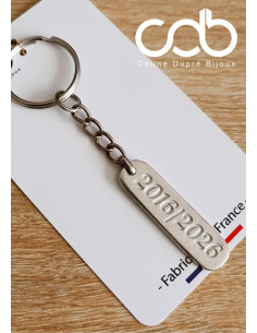 Porte clés rectangle en étain