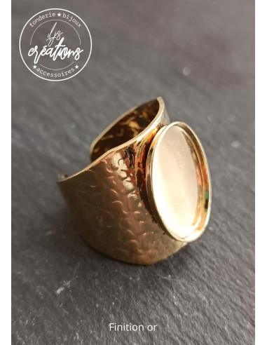 Base pour Bague chevalière avec cuvette ovale...