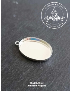 Pendentif ovale 18x25mm