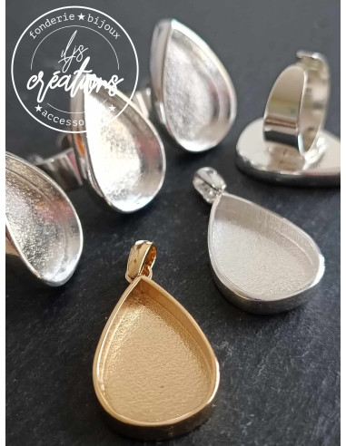 Bague goutte 18x27x4mm - finition au choix -...