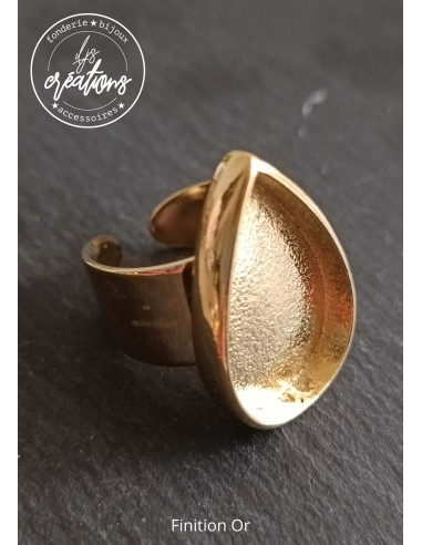 Bague goutte 18x27x4mm - finition au choix -...