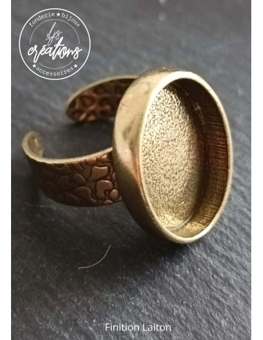 Base pour Bague ovale 16x23x4mm - finition au...
