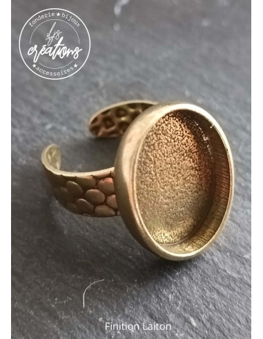 Base pour Bague ovale 16x23x4mm - finition au...