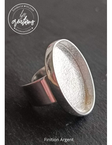 Bague ovale avec anneau ML 12mm