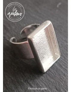 Bague rectangle anneau 12mm
