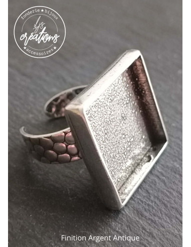 Bague carrée anneau guépard