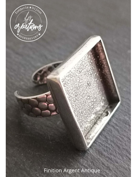 Bague carrée anneau guépard