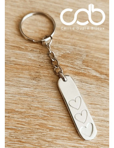 Porte clés en étain brut