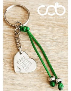 Coeur avec cordon vert