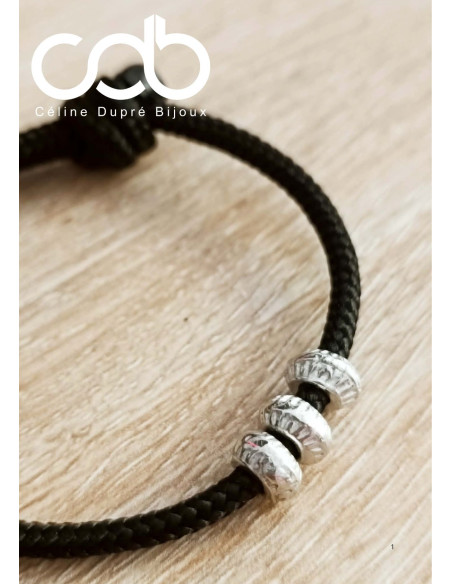 Bracelet avec perles en étain ø5mm