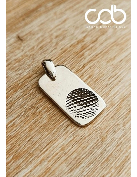 Pendentif Golf en Étain Brut – Bijou Artisanal Français