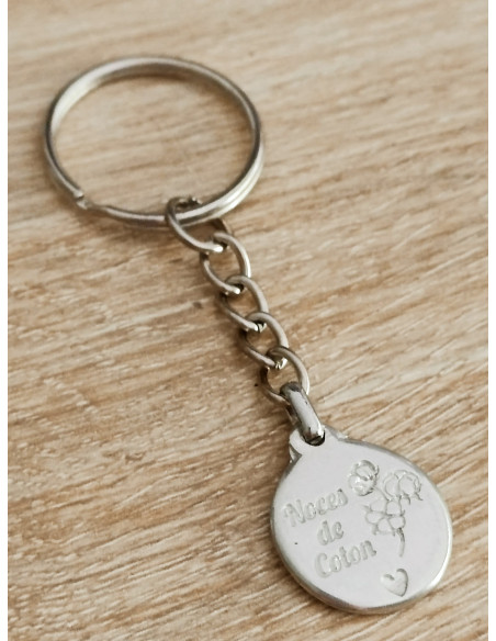 Porte clés noces de coton